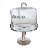 Cake stand, glass dome on a stand