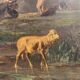 Andres Cortes (Spanish painter 1812-1879), landscape with cows and sheep. Oil on canvas 19th century