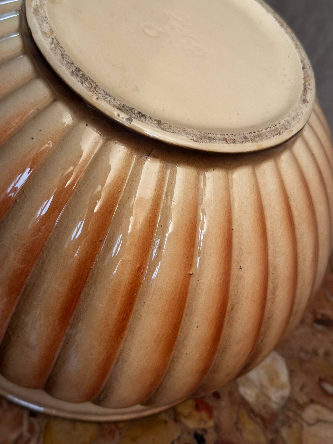 Grand Cache Pot en Céramique Vintage