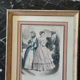 Engraving " La mode des demoiselles " 1846