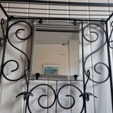 Porte manteau porte chapeau en fer forgé 1960