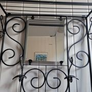 Wrought iron coat and hat rack, 1960s