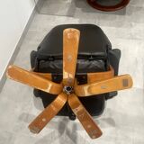 Vintage leather armchair, relaxing
