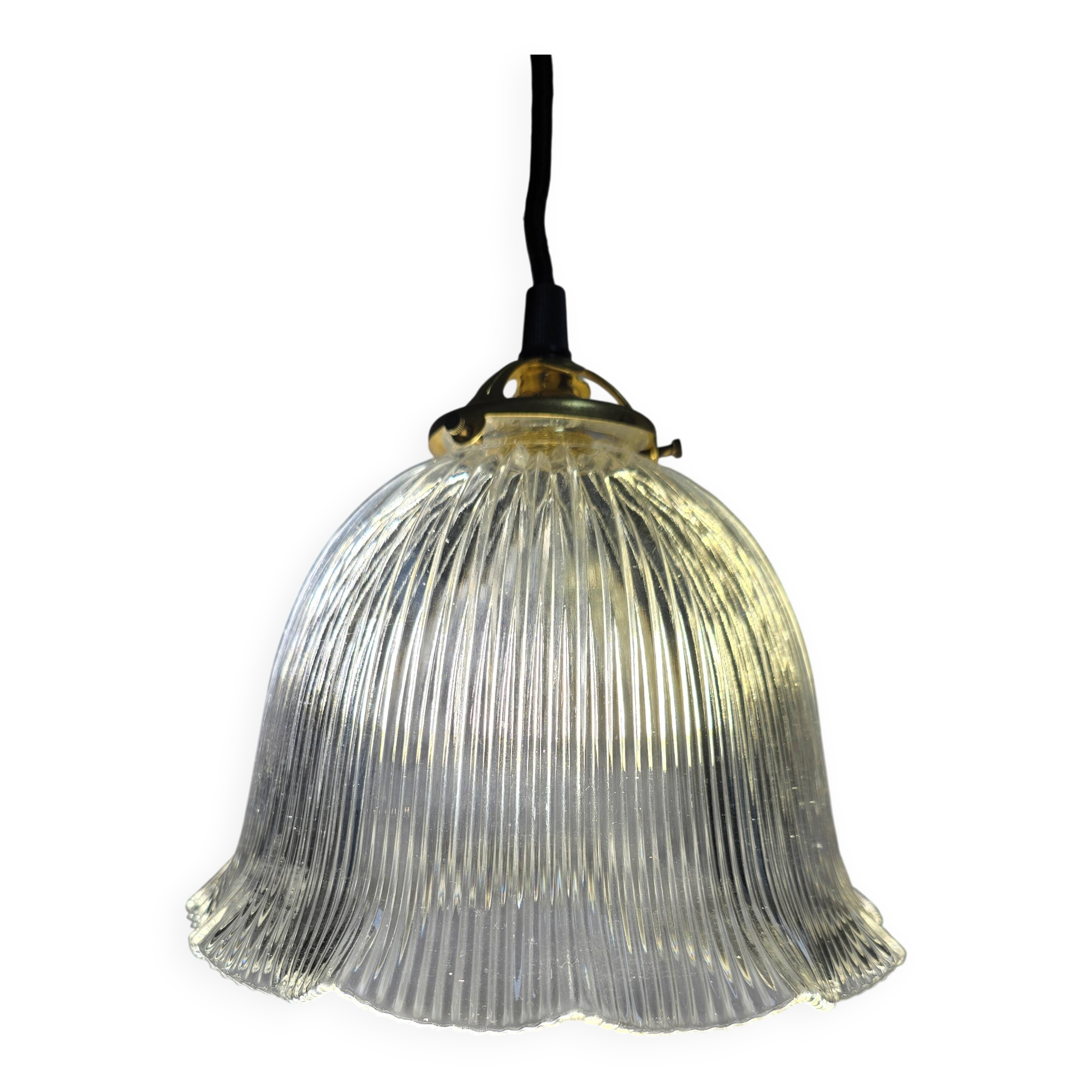 Globe holophane véritable monté en suspension