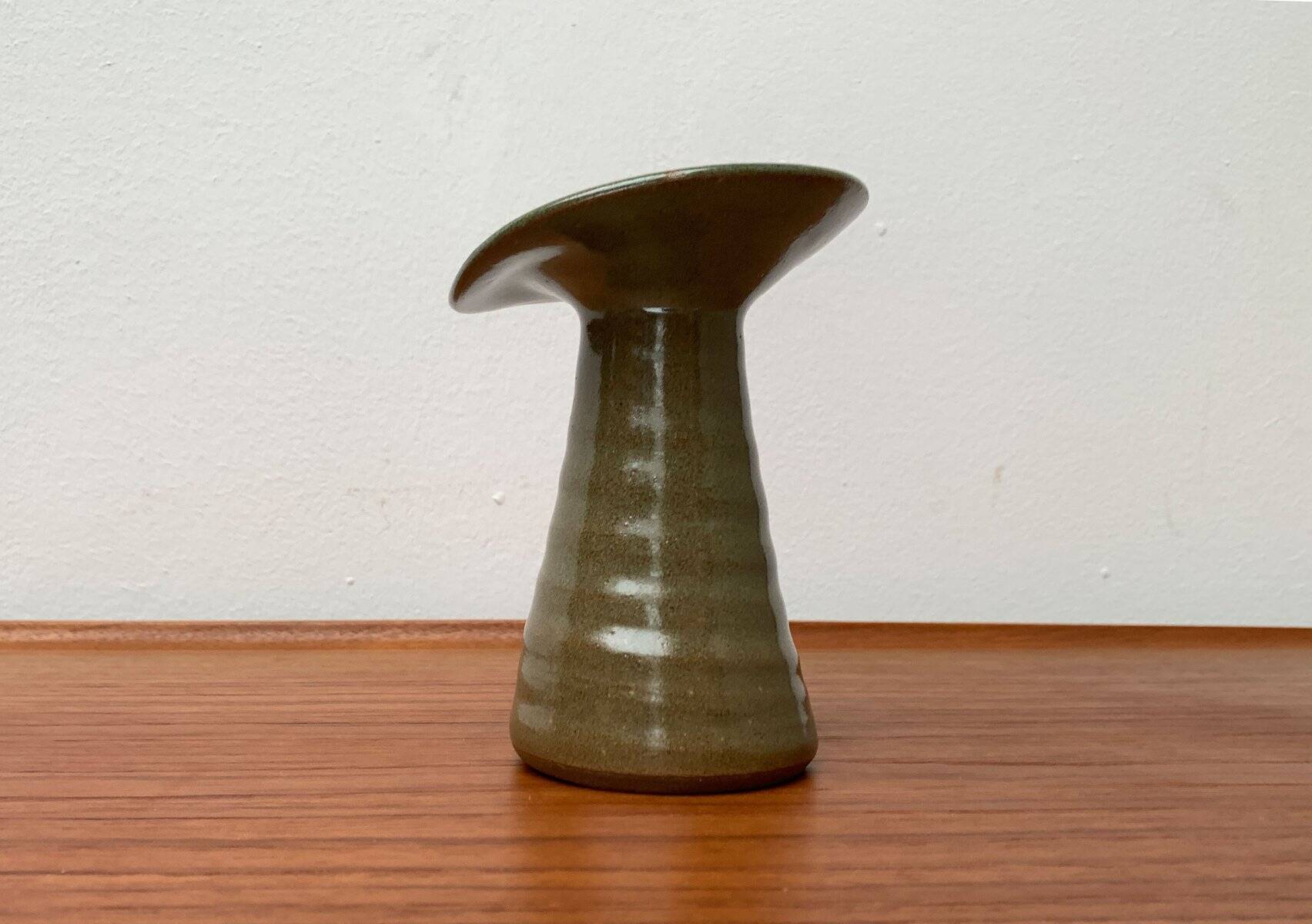 Vase de poterie d'atelier allemand vintage par Acki Jürgens, années 1970