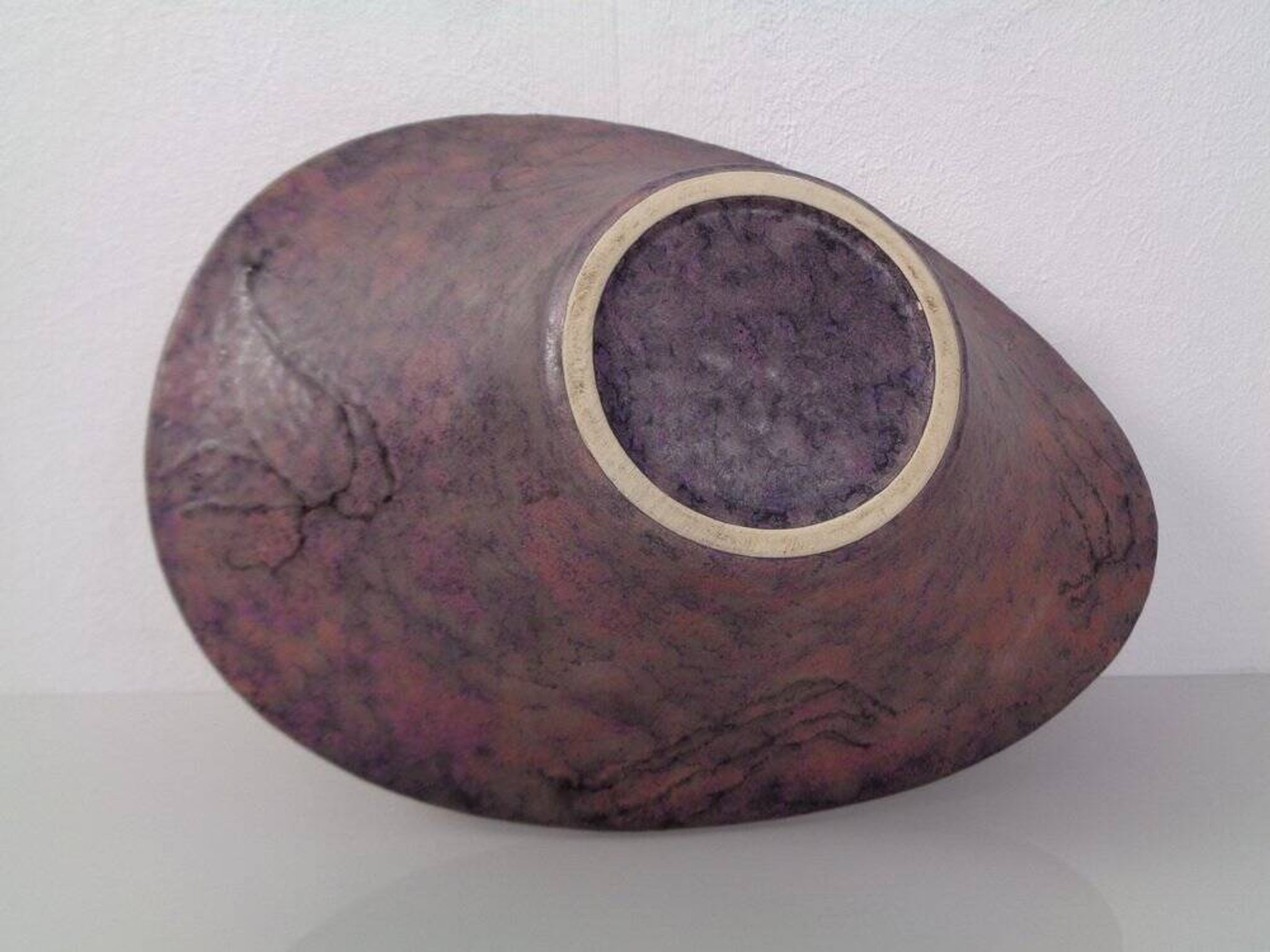 Large purple and black 704 Ruscha art ceramic bowl, Germany, 1960s.