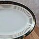 Oval dish Céranord Saint-Amand green & gold