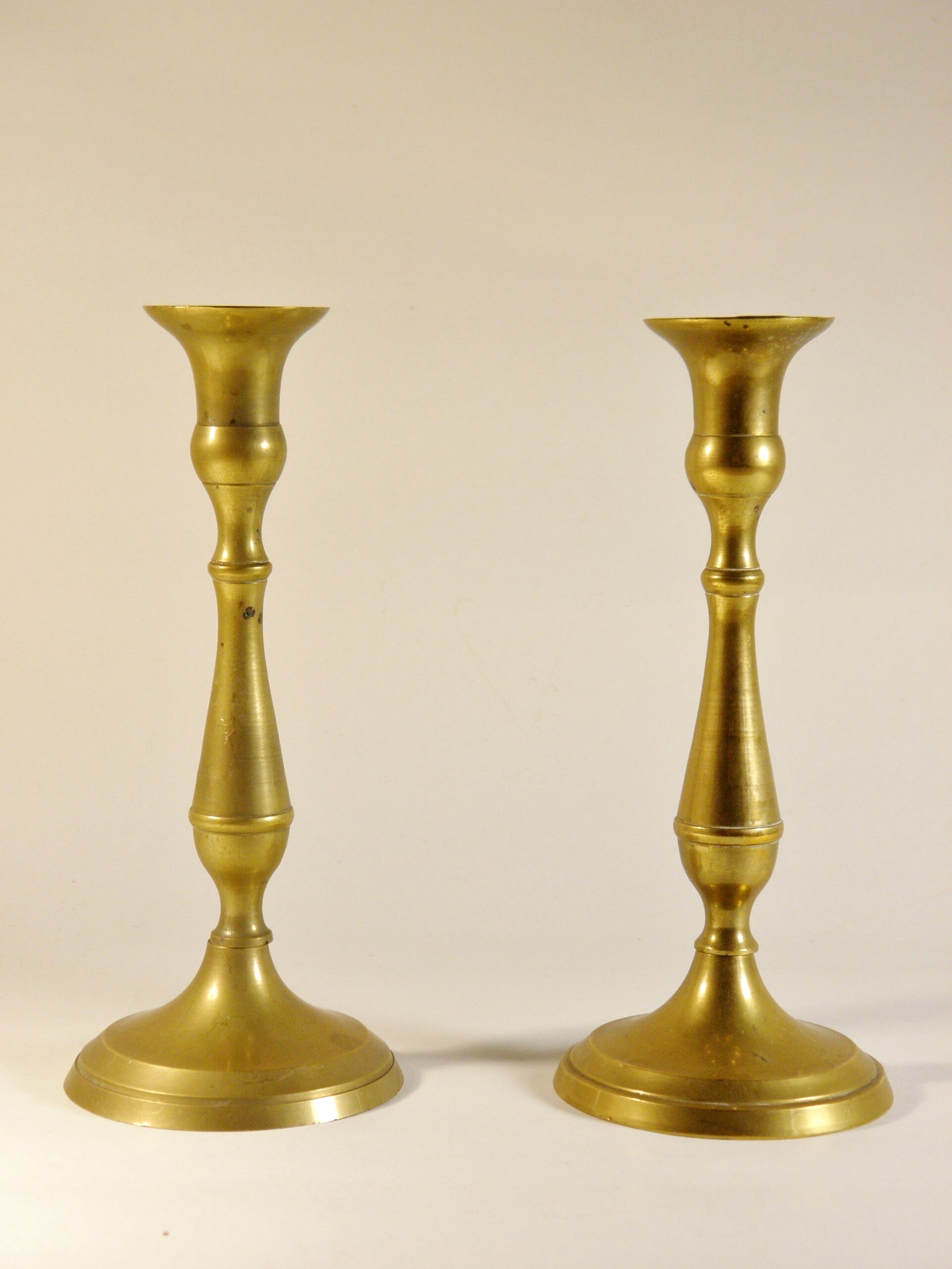 Pair of brass candlesticks