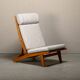 Hans J. Wegner AP71 Lounge Chair, Oak and Graphic fabric for AP Stolen, Den