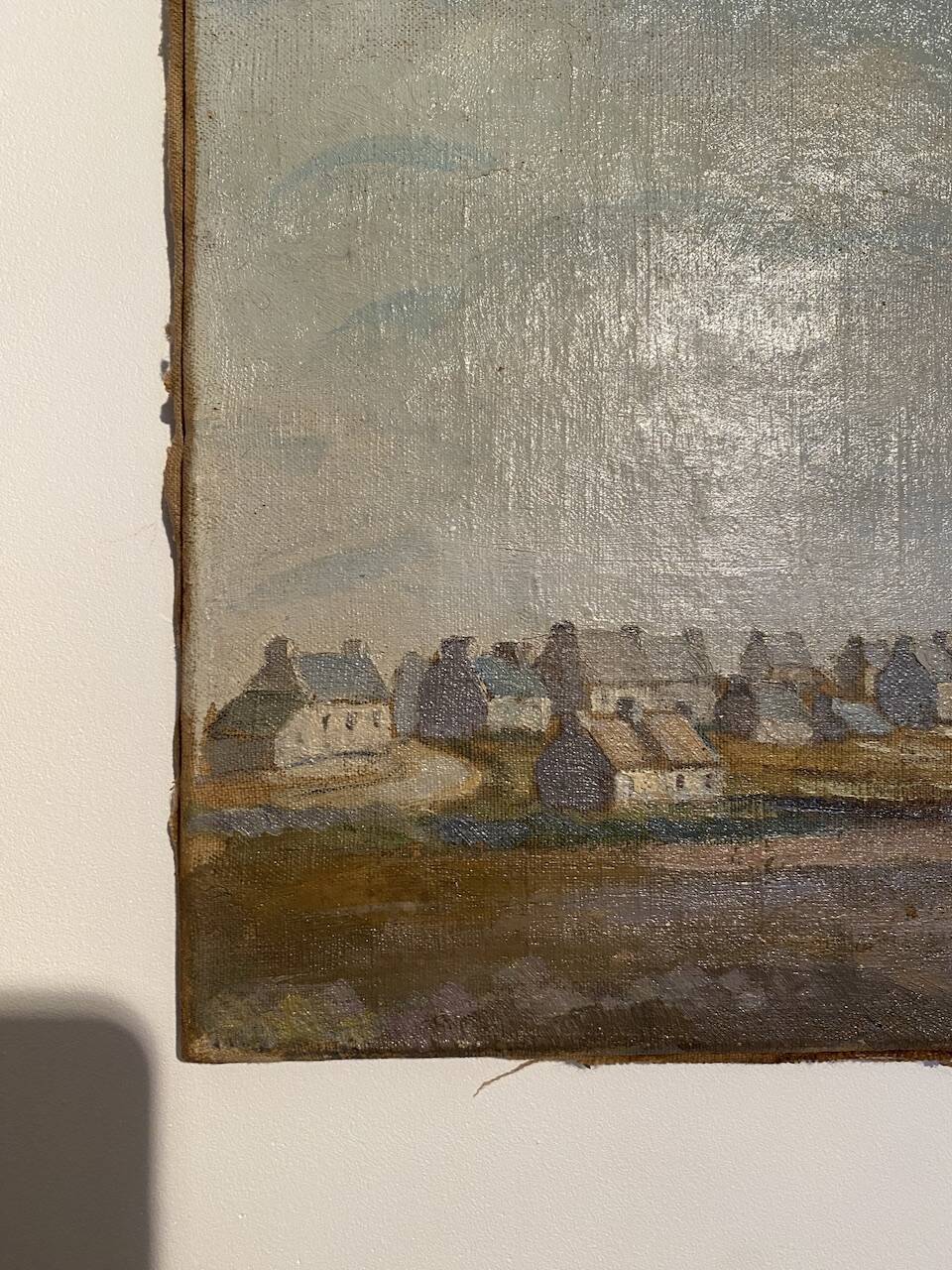 Tableau ancien , paysage breton signé, début XX siècle