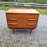 Scandinavian teak dressing table chest of drawers
