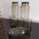 Set of 6 smoked glass water glasses - 1970s