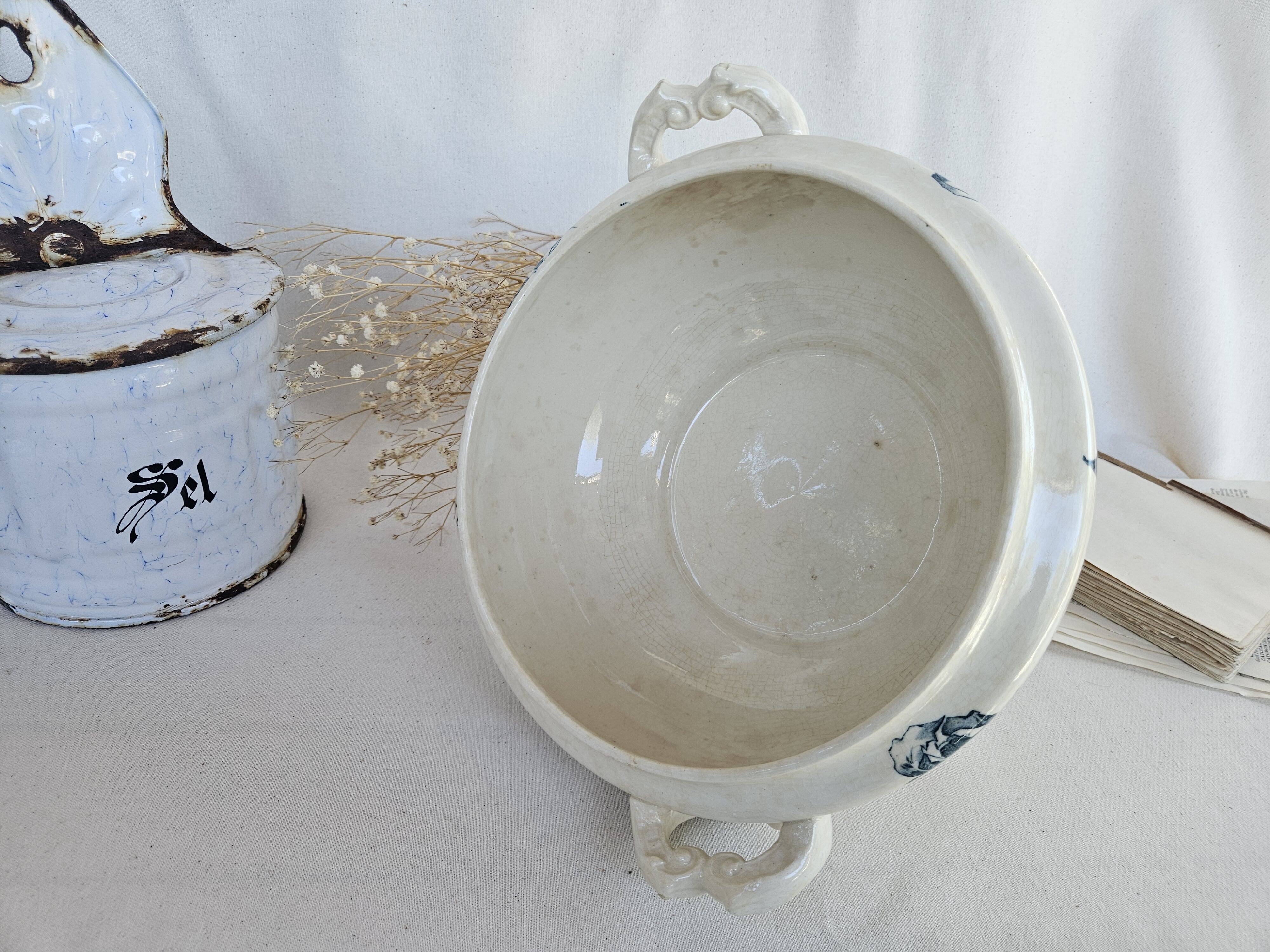 Soupière ancienne gien modèle iris
