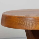 Pair of elm stools by Pierre Chapo, model S31, 1980.