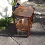 Gueridon Art Deco in fruit wood and mahogany