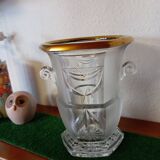 Lorraine Crystal Champagne Bucket with Gold Trim