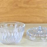50s sugar bowl in cut glass - Vintage sugar bowl