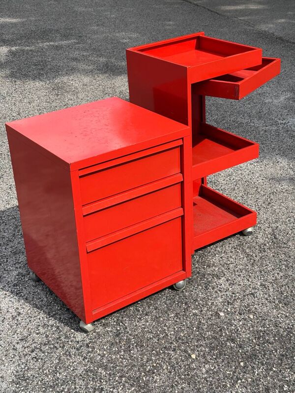 Caisson en métal par Prisunic 1970