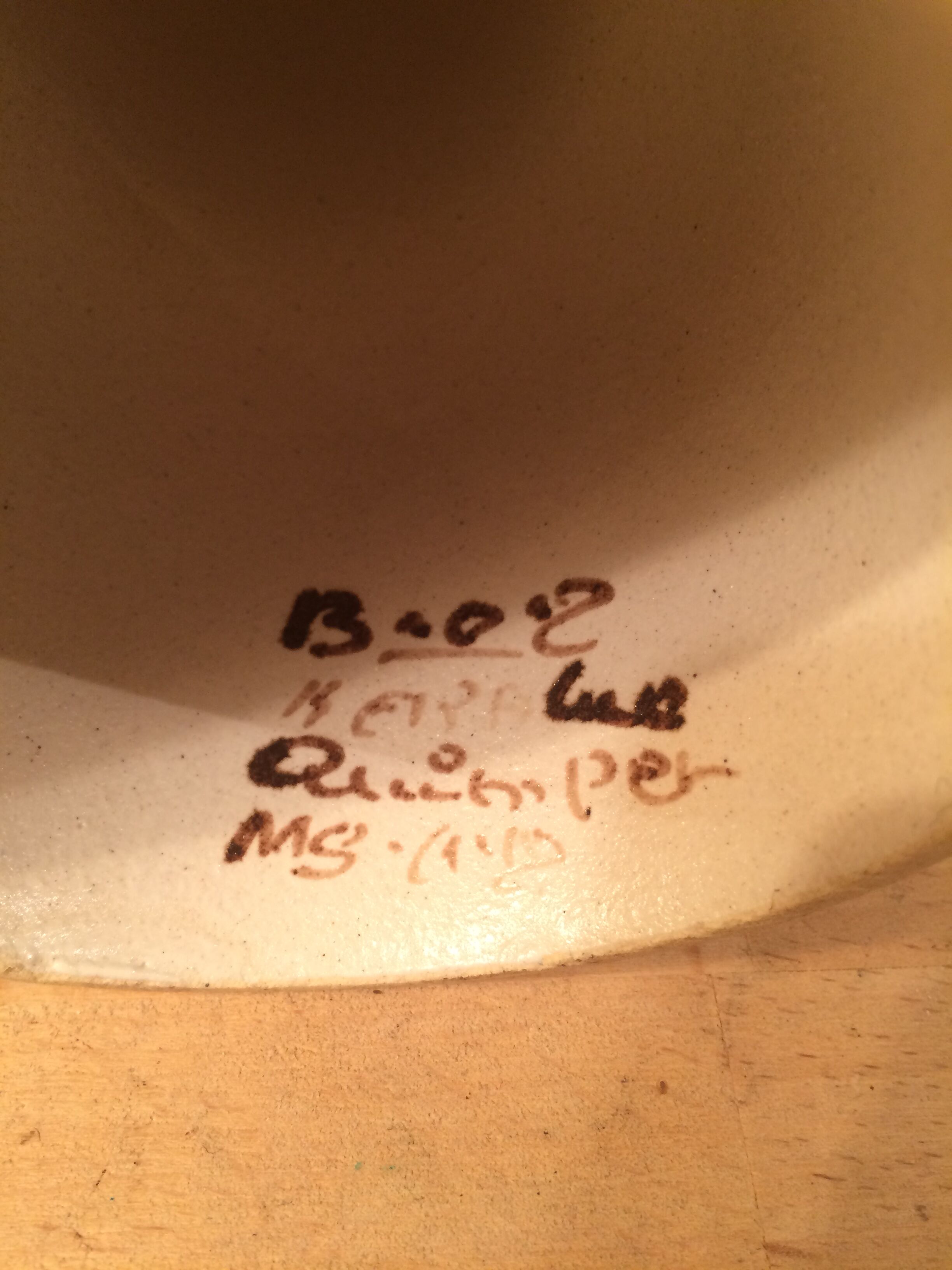 Keraluc Quimper ceramic candle holder