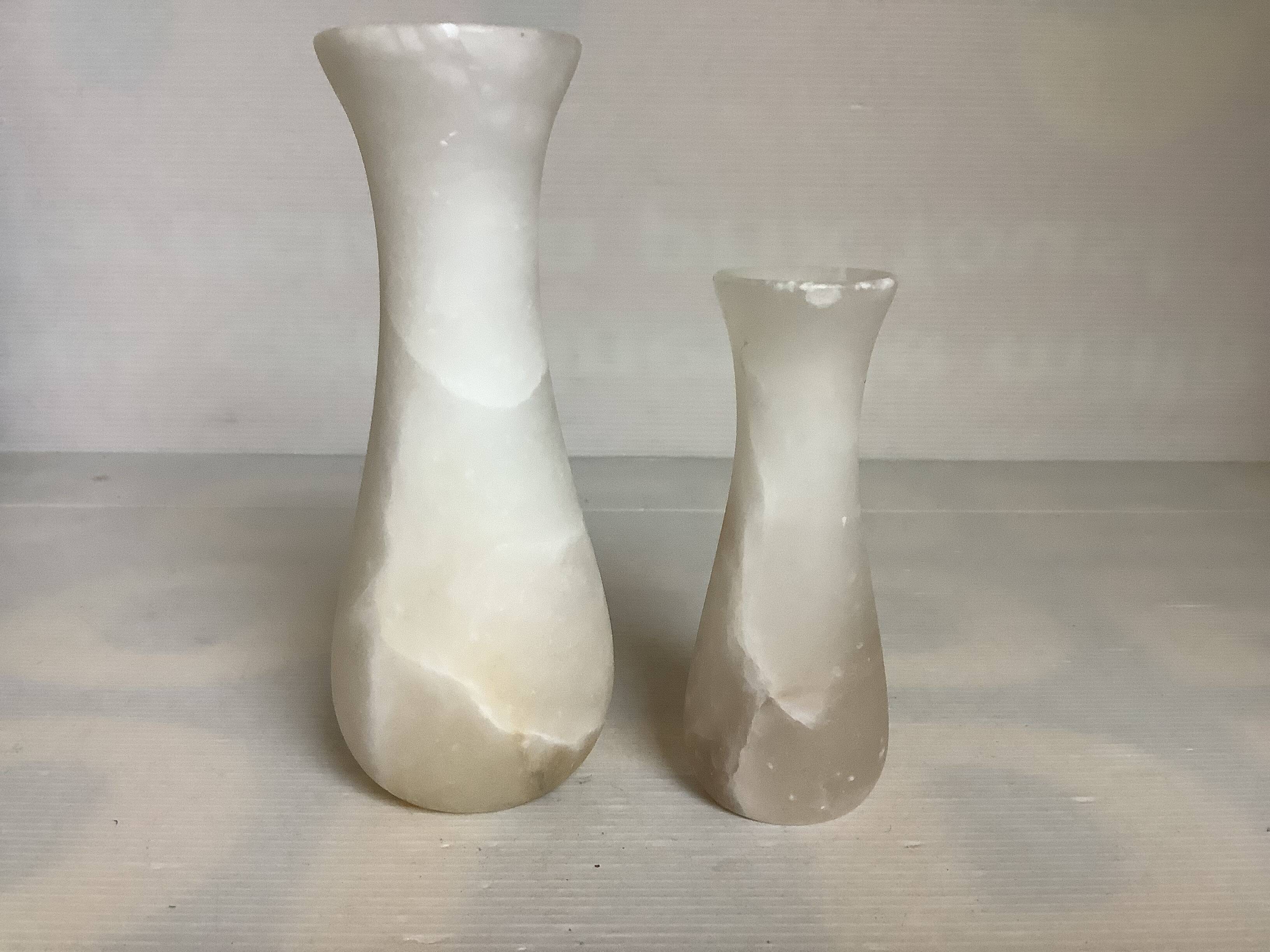 Pair of alabaster vases