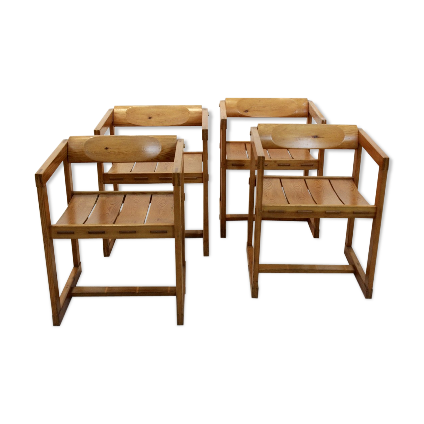 Set of 2  Edvin Helseth Pinewood with armchairs dining chair, Trybo Norway