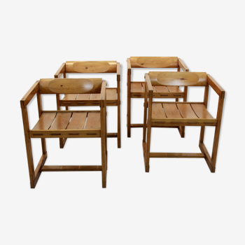 Set de 2 fauteuils de salle à manger avec accoudoirs Edvin Helseth Pinewood