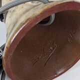 Pair of Bouffioulx sandstone candle lamps signed Dubois - 1970s