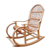 Rocking chair en rotin