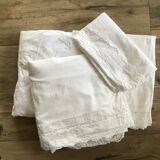 Antique embroidered bedding set