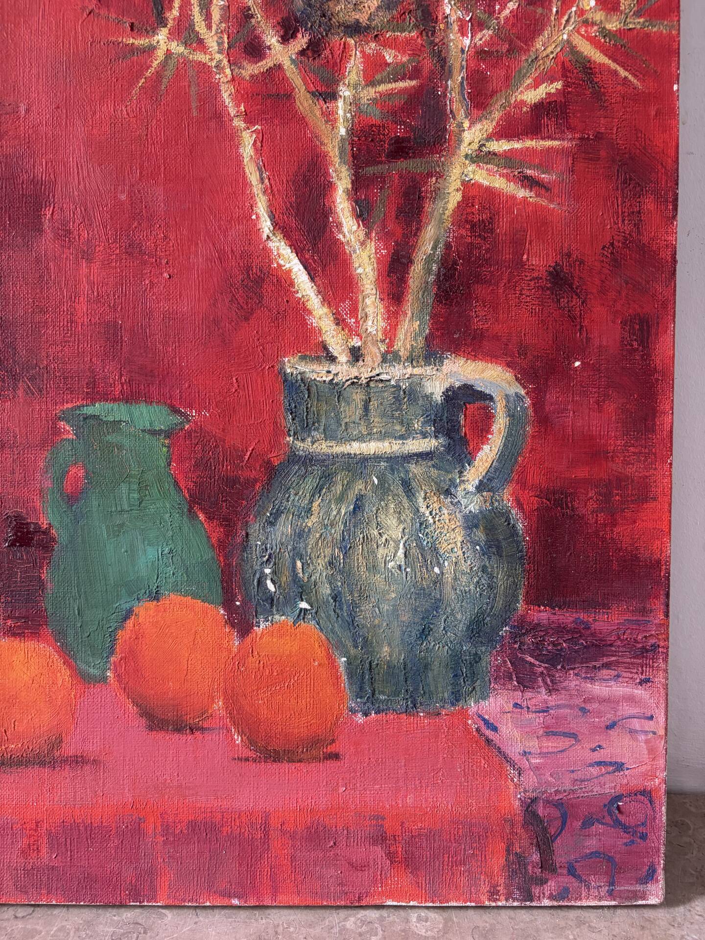 Still life with siphon, oil on canvas by J Millon