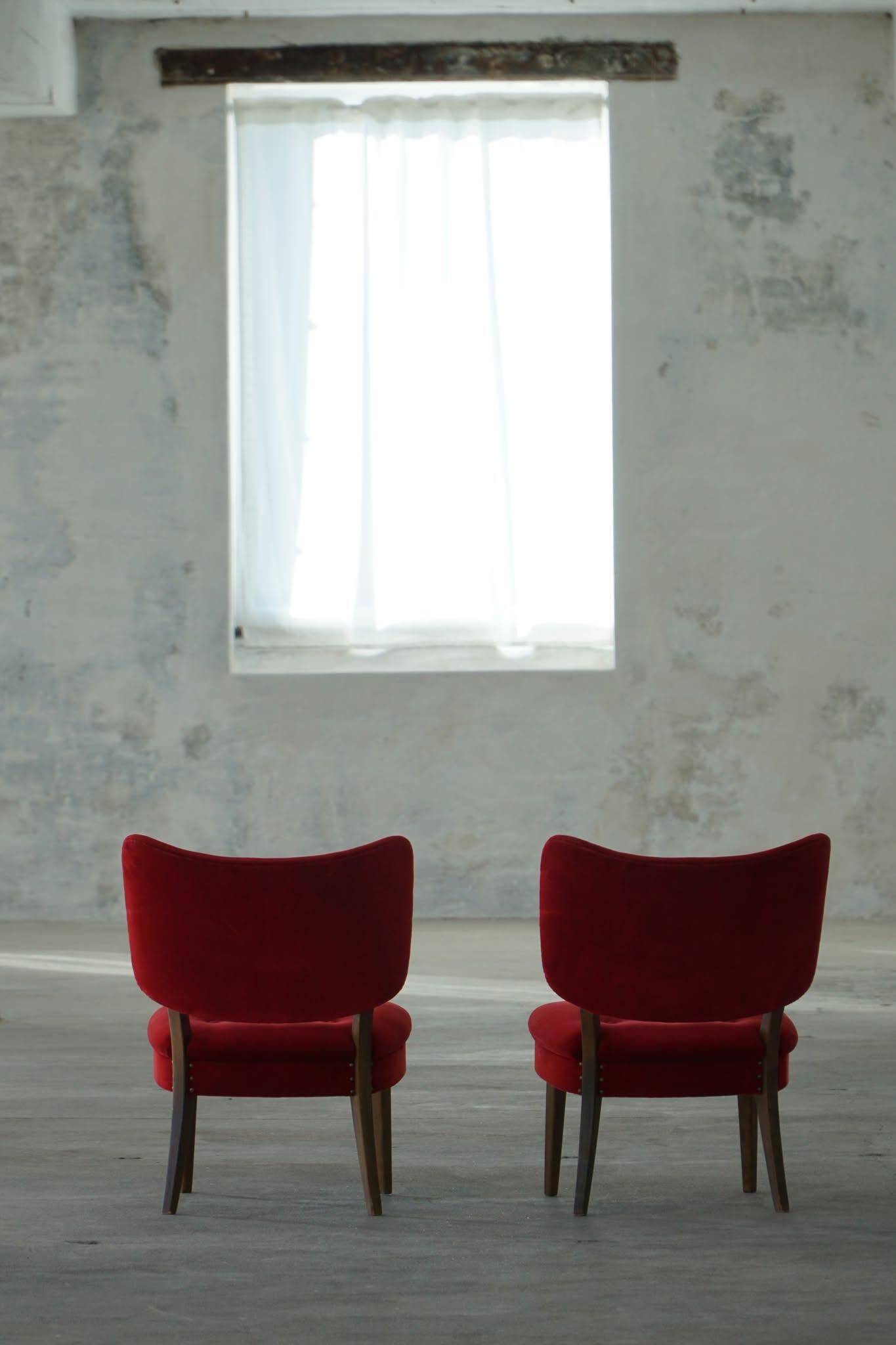 Pair of armchairs Gunnar Thalberg “Vilstol 205”, Modern Scandinavian from the 1950s.