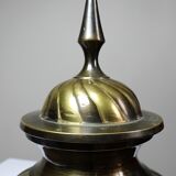 Twisted brass covered pot, vintage Indian craftsmanship from the 60s-80s.