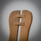 Brutalist Oak Rocking Chair by De Puydt, 1970s