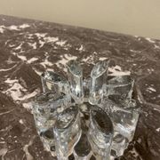 Designer candle holder in thick glass
