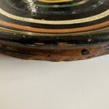 XXL empty target pocket dish in glazed earthenware from Marnaz 1950