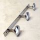 Chrome metal wall coat rack - mid 20th century