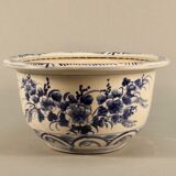 Blue earthenware pot cover