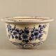 Blue earthenware pot cover