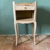 Bedside fruit wood XIXth beige patina