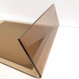 Dressing table mirror inclined plexiglass trapeze shape 70s