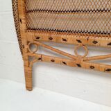 Vintage rattan bed head
