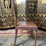 10 Louis XVI chairs seated leather