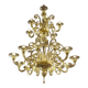 Modern Champagne Venetian “Curls” Murano Glass Chandelier