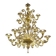 Modern Champagne Venetian “Curls” Murano Glass Chandelier