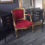 Miroir ancien doré style Louis XVI