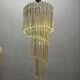 Large Murano Glass Trilobi Chandelier, Italy, 1960s