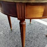 Table basse bouillotte ancienne plateau marbre style louis xvi