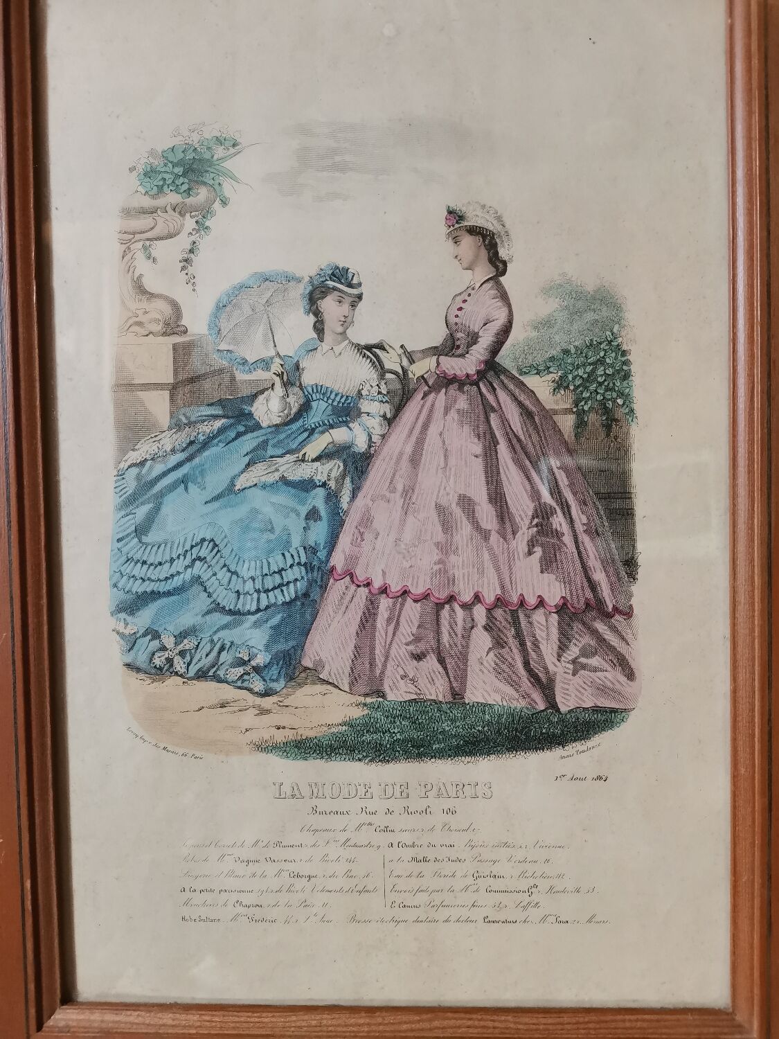 Set of 2 engravings framed