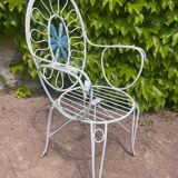 4 wrought iron Provencal armchairs from the 60s