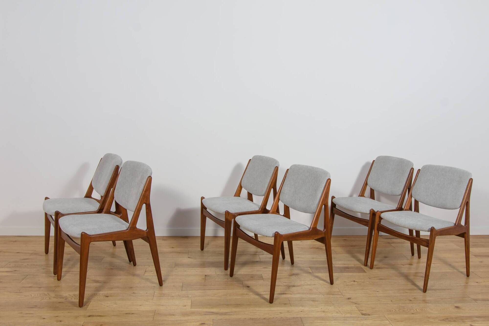 Mid-Century Teak Ella Dining Chairs by Arne Vodder for Vamo Sønderborg, Denmark, 1960s, Set of 6